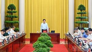 State President Luong Cuong speaks at the meeting (Photo: NDO)