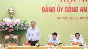 Party General Secretary To Lam speaks at the Central Public Security Party Committee's mid-year conference on June 19. (Photo: VNA) 