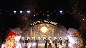 At the opening ceremony of the 2026 Pho Festival.