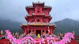 A performance at the opening ceremony of the 2026 Tay Yen Tu Spring Festival on February 28 (Photo: VNA) 