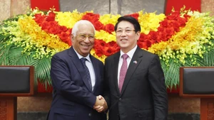 Vietnamese State President Luong Cuong (right) and President of the European Council (EC) António Costa at their meeting on January 29. (Photo: VNA)