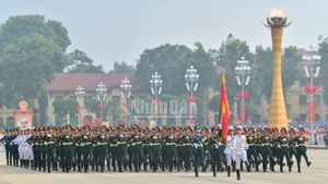 Forces of the Viet Nam People's Army parade through the historic Ba Dinh Square on the occasion of the 80th anniversary of the successful August Revolution and National Day (September 2).