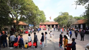 At the Hung Yen Temple of Literature.