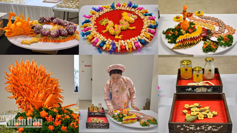 Hue royal cuisine was featured in the programme as an essential element in sparking the curiosity of French visitors about Vietnamese culture. The dishes were presented as works of art, showcasing the meticulousness and sophistication of Vietnamese gastronomy, aiming to appeal to the refined tastes of French tourists.