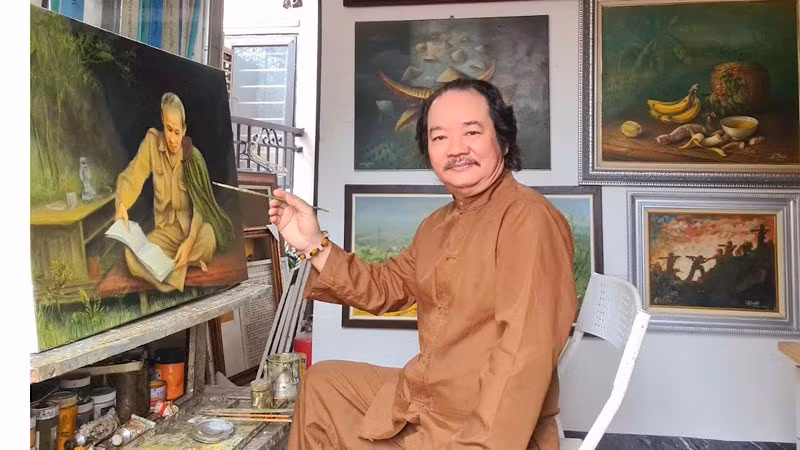 President Ho Chi Minh is a consistent source of inspiration in the works of painter Xuan Phuc. (Photo: PV)