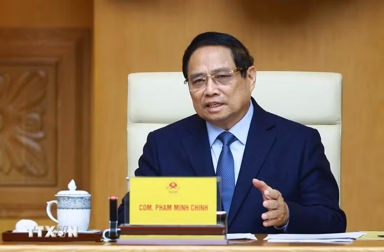 Prime Minister Pham Minh Chinh made a speech at the reception of leaders of US universities visiting Vietnam to attend the IAPP.