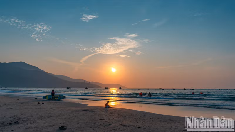 Sunrise over Man Thai Beach.