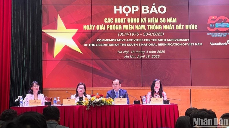 Press briefing on activities marking the 50th anniversary of Southern Liberation and National Reunification.