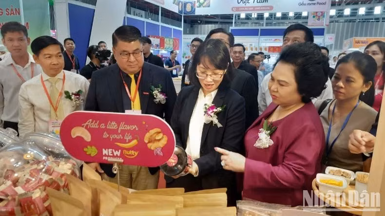 Delegates visiting booths at the exhibition