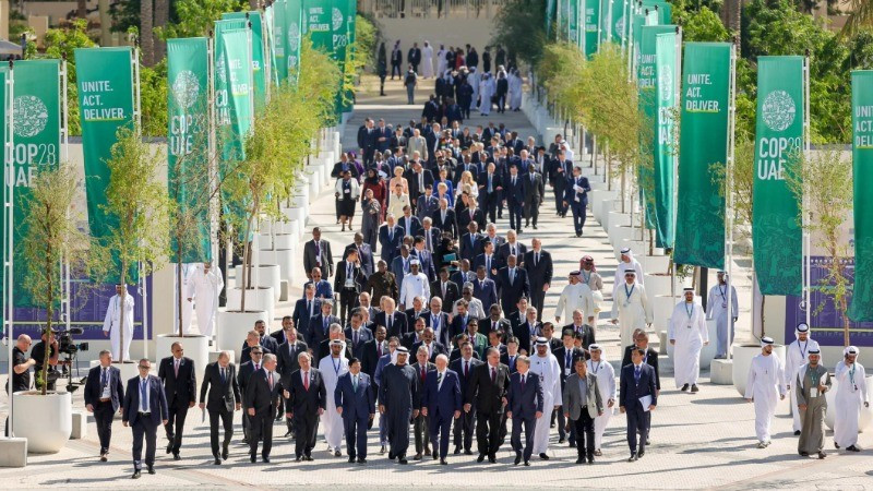 World leaders arrive at Expo City Dubai, the United Arab Emirates, for COP28. (Photo: VNA)