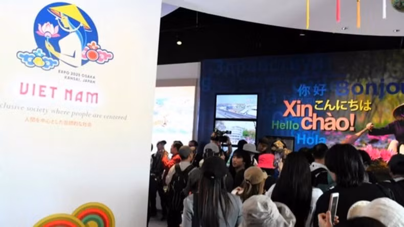 Inside the Vietnam Pavilion at EXPO 2025.