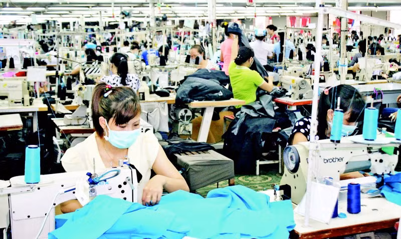 Garment export production at Binh Duong Garment Corporation. (Photo: HOANG ANH)