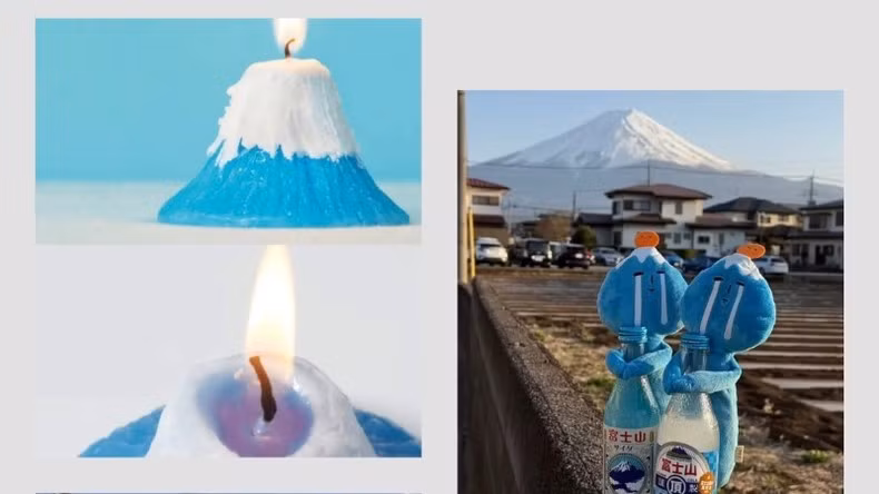 Mount Fuji depicted in Japanese souvenir items.
