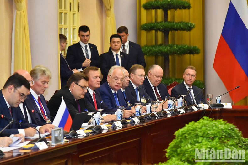 The Russian delegation at the talks.