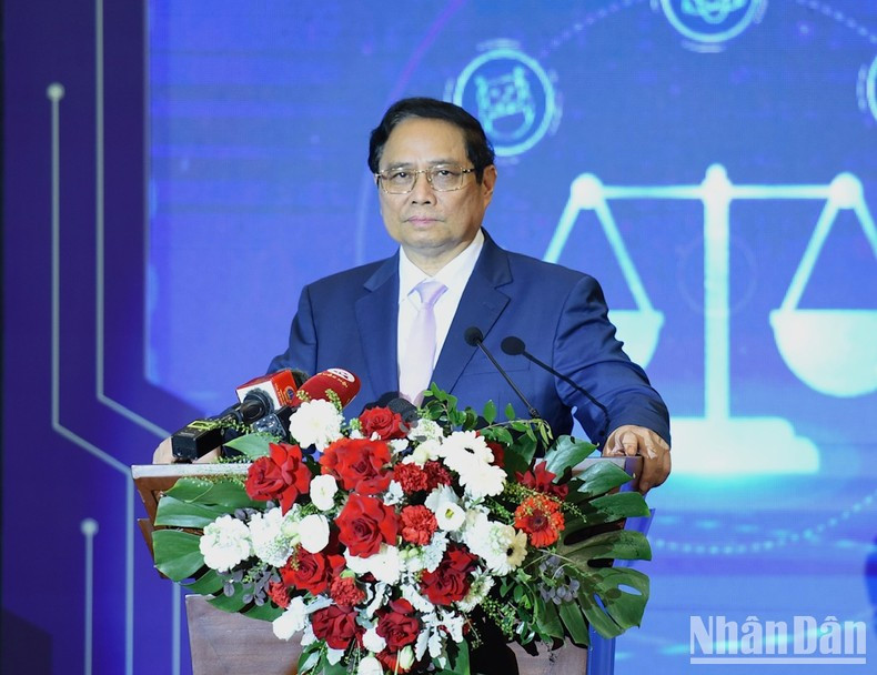 PM Pham Minh Chinh speaks at the conference. PM Pham Minh Chinh speaks at the conference.