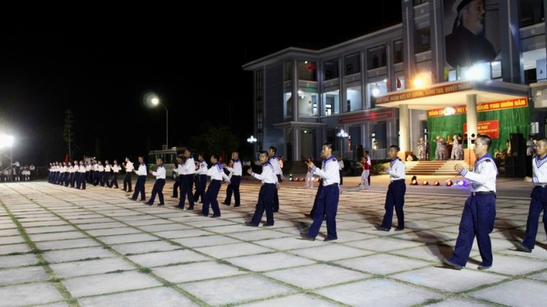 Naval soldiers participate in cultural performances.