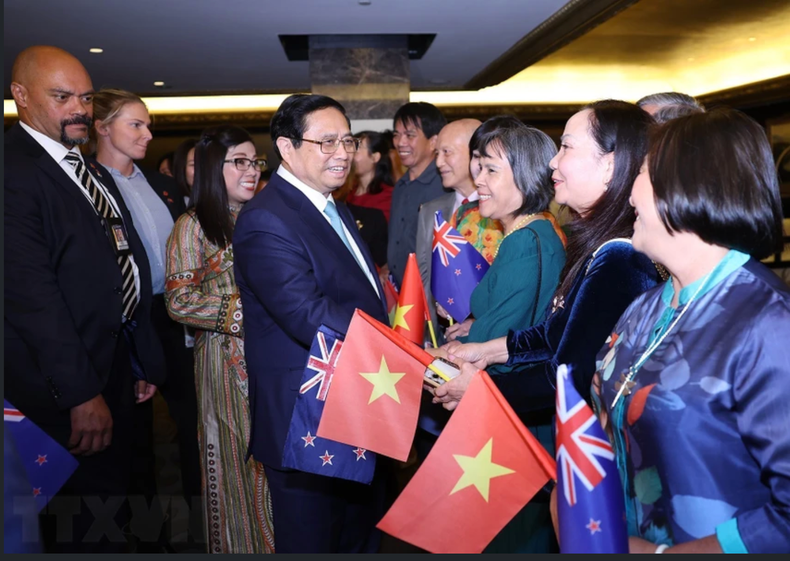 The Vietnamese community in New Zealand welcomes Prime Minister Pham Minh Chinh and his spouse.