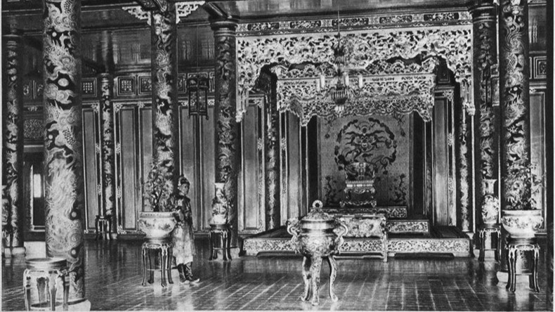 Imperial throne in Thai Hoa Palace. (Photo: Department of Cultural Heritage) Imperial throne in Thai Hoa Palace. (Photo: Department of Cultural Heritage)