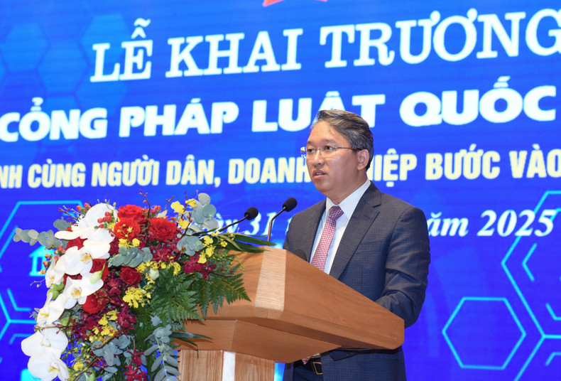 Minister of Justice Nguyen Hai Ninh addresses the event. Minister of Justice Nguyen Hai Ninh addresses the event.