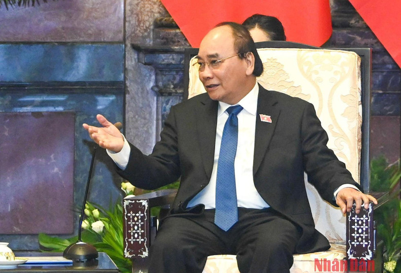 President Nguyen Xuan Phuc speaks at the reception. President Nguyen Xuan Phuc speaks at the reception.