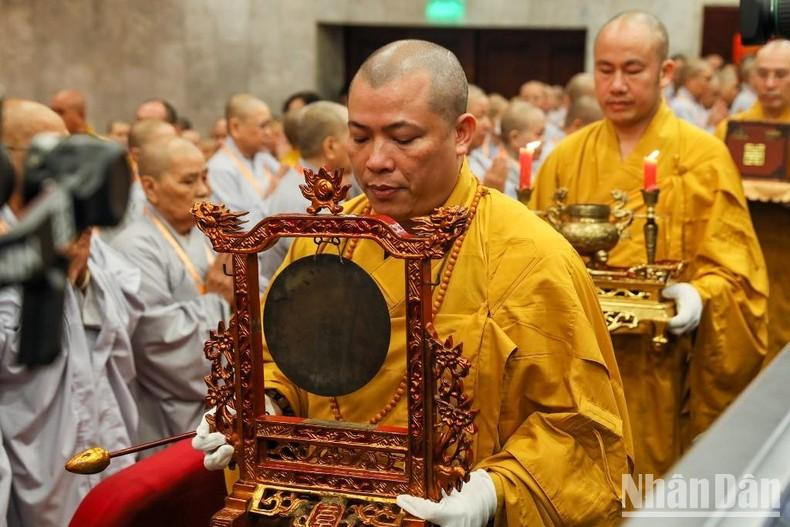 The ritual to promote the Most Venerable Thich Tri Quang to head the Vietnam Buddhist Sangha.