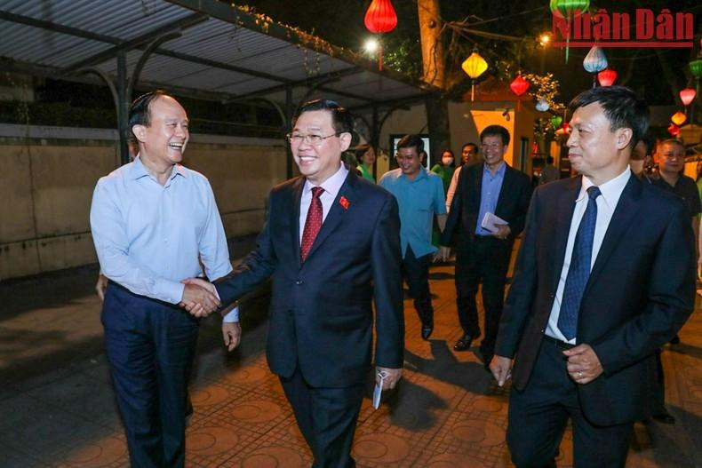 National Assembly Chairman Vuong Dinh Hue attends the great national unity festival in Quan Thanh Ward. National Assembly Chairman Vuong Dinh Hue attends the great national unity festival in Quan Thanh Ward.