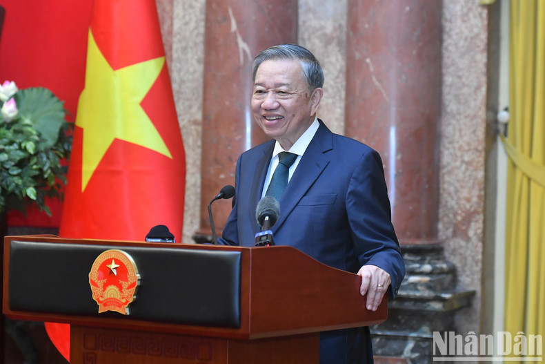 General Secretary and President To Lam speaks at the event. General Secretary and President To Lam speaks at the event.