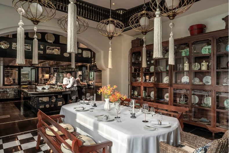 The luxurious interior of La Maison 1888 restaurant