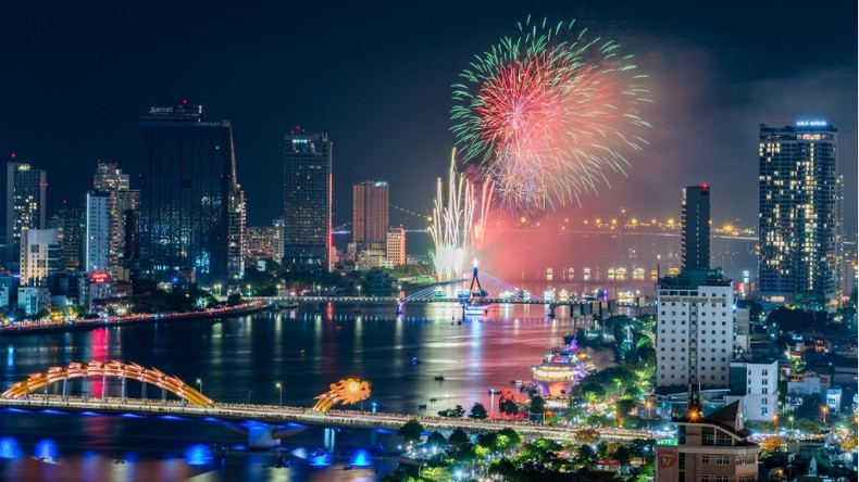 The Dragon Bridge and the Han River Bridge - Symbols of Da Nang.