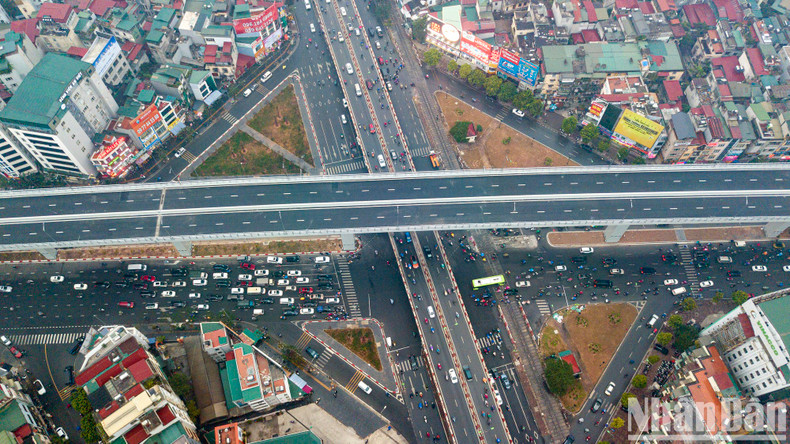 A key road intersection in Hanoi.