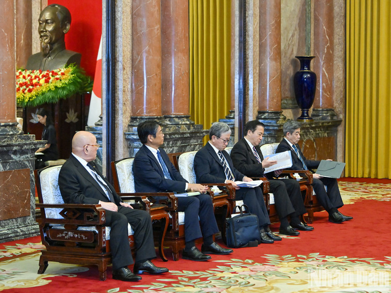 Members of the Japanese delegation at the reception.