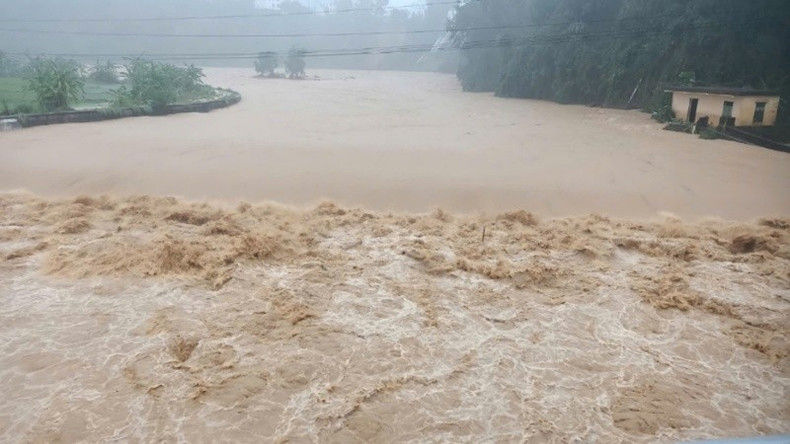 Flooding in Binh Lieu District, Quang Ninh Province.
