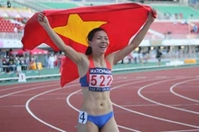 'Speed queen' Vu Thi Huong proves her absolute domination of the 100m dash
