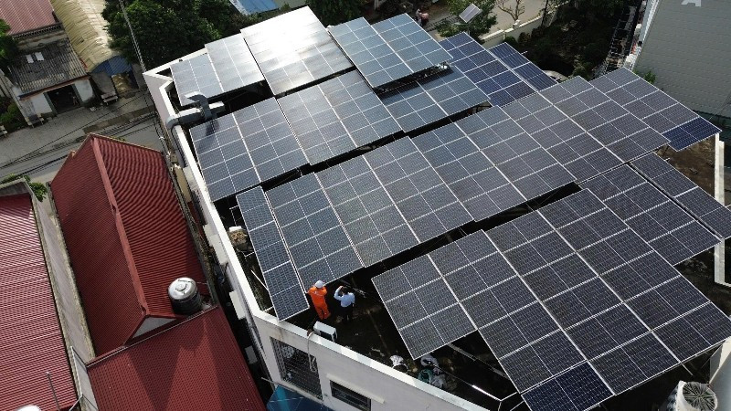 A rooftop solar system installed in Lang Son. (Photo: Le Chi)
