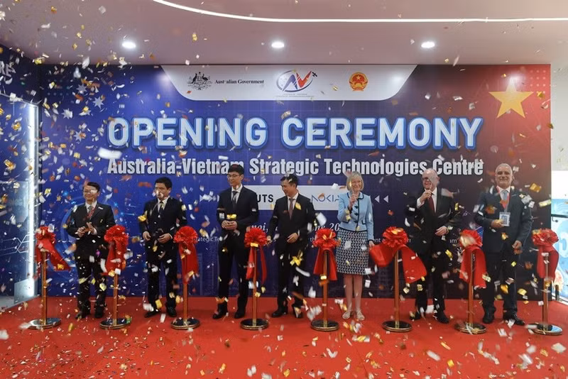 The opening ceremony of the Australia-Viet Nam Strategic Technology Centre.