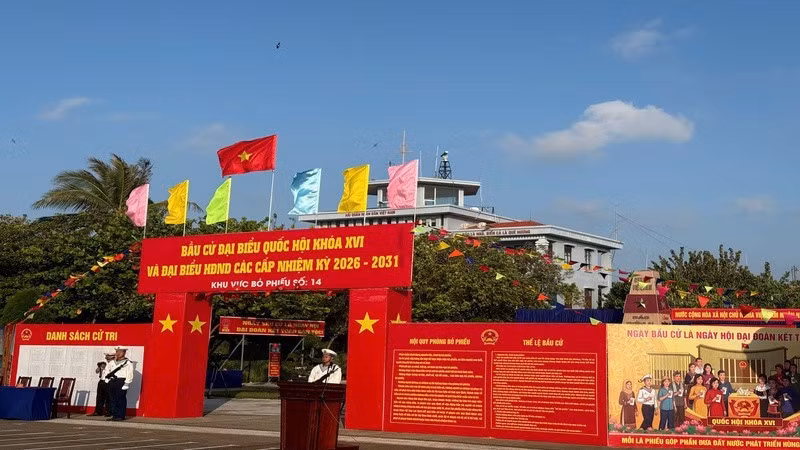 The gate to Polling Station 14.