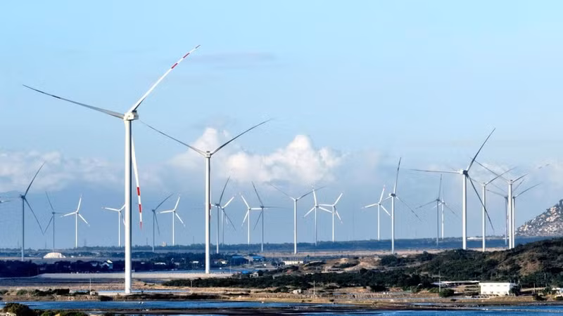 A wind farm in southern Khanh Hoa. (Photo: Nguyen Trung)