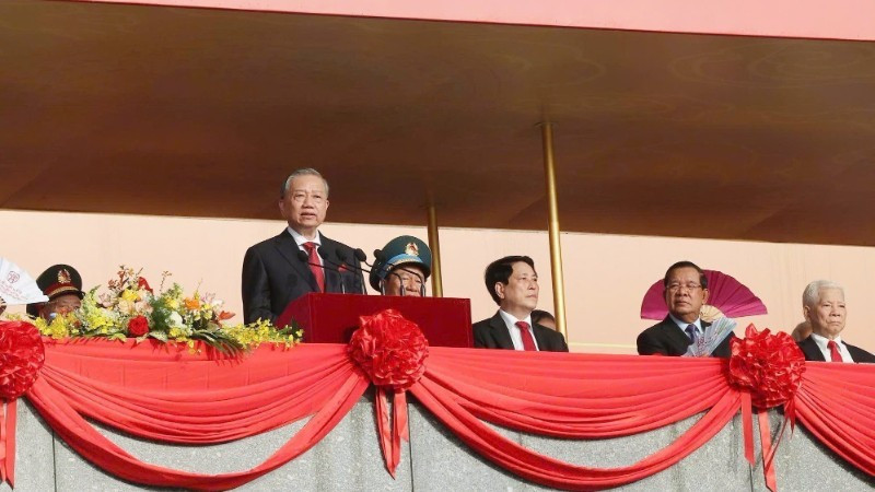 Party General Secretary To Lam delivers the address at the ceremony celebrating the 80th anniversary of August Revolution and National Day in Ha Noi on September 2. (Photo: VNA) 