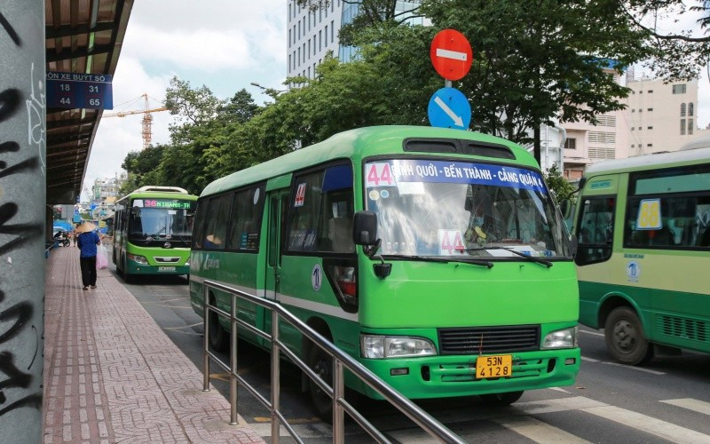 A bus station in Ho Chi Minh City.
