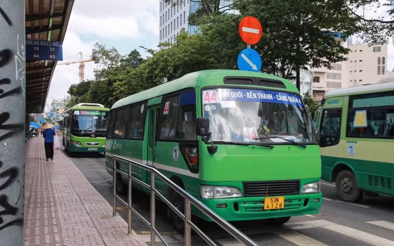 A bus station in Ho Chi Minh City.