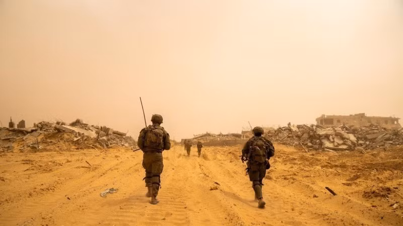 Israeli troops are deployed in the Gaza Strip. (Photo: Xinhua)