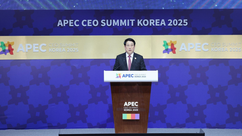 State President Luong Cuong speaks at the APEC CEO Summit Korea 2025 in Gyeongju, the Republic of Korea (RoK), on October 30, 2025. (Photo: VNA)