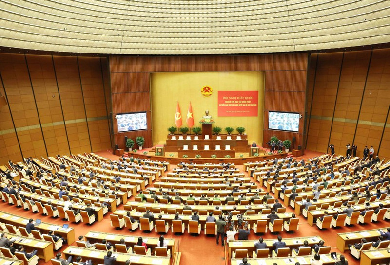 An overview of the national conference to disseminate and implement the Resolution of the 14th National Party Congress (Photo: VNA)
