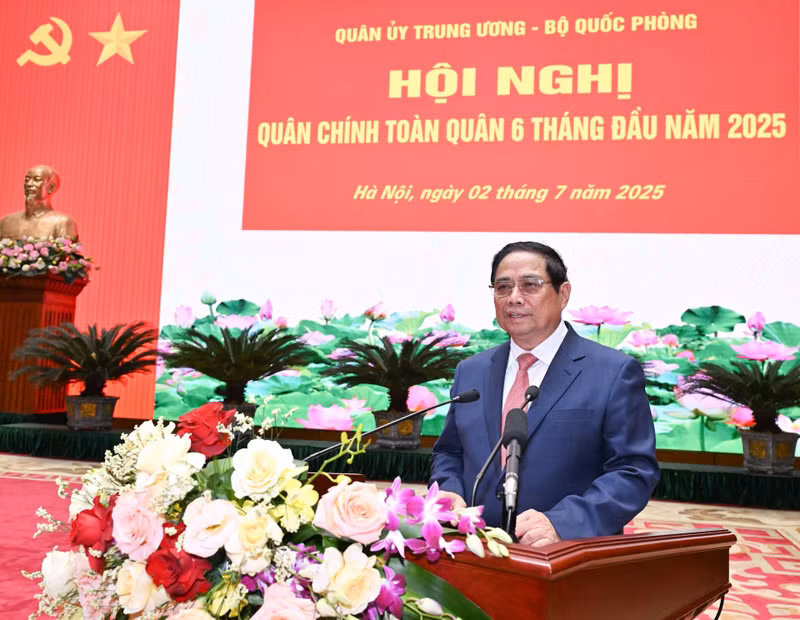PM Pham Minh Chinh speaks at the conference. (Photo: Tran Hai)
