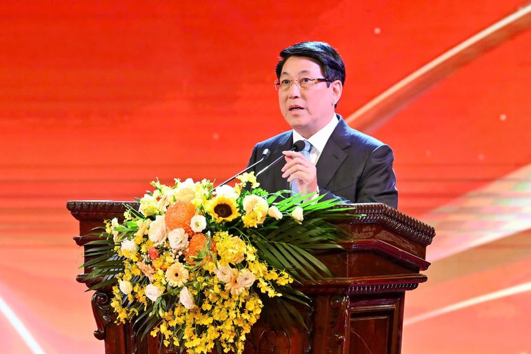 President Luong Cuong speaks at the event. (Photo: Thuy Nguyen)