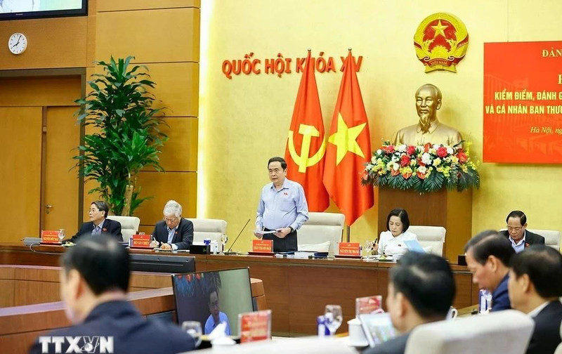 National Assembly Chairman Tran Thanh Man addresses a session of the National Assembly Standing Committee. (Photo: VNA)