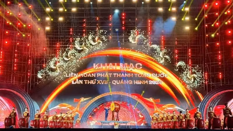 The opening ceremony of the 2026 National Radio Festival in Quang Ninh Province.