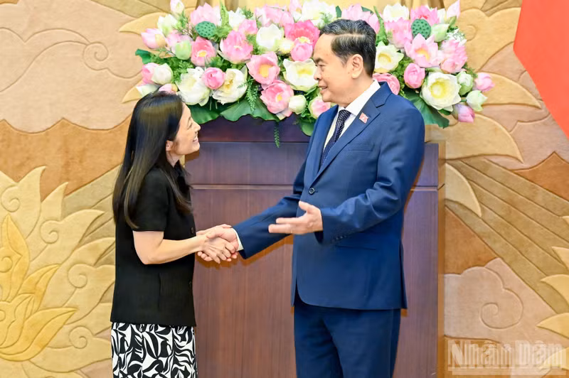 NA Chairman Tran Thanh Man and US Ambassador Jennifer Wicks. (Photo: Duy Linh)