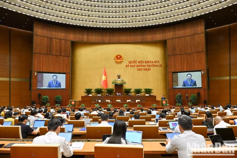 The first extraordinary session of the 16th National Assembly on August 6. (Photo: Thuy Nguyen)