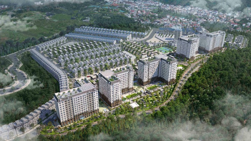 The rendering of the Sa Pa Social Housing Project in Lao Cai Province.